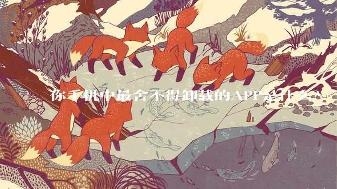 你手机中最舍不得卸载的APP是什么？